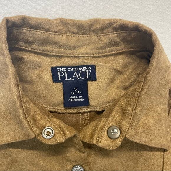 Children’s Place Button Down Shirt tan gold girls Size Small 5-6 - Picture 4 of 6